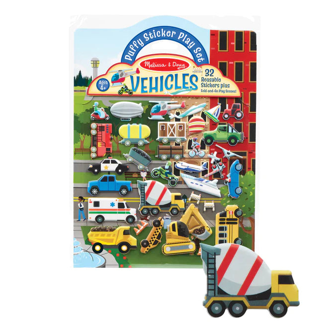 Puffy Stickers Play Set - Vehicles