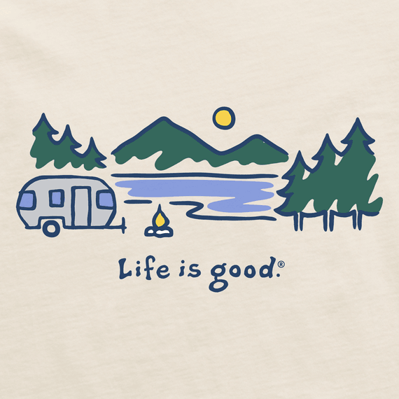 Life Is Good Women's Tee, Putty White (Size M)