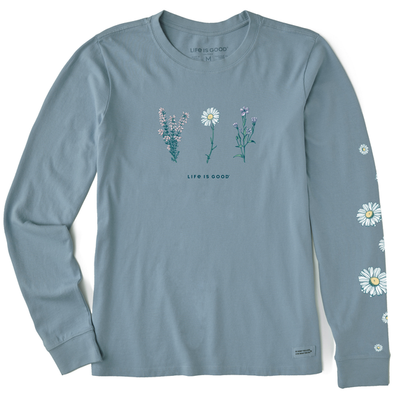 Women's Detailed Wildflowers Long Sleeve - Lake Norman Gifts