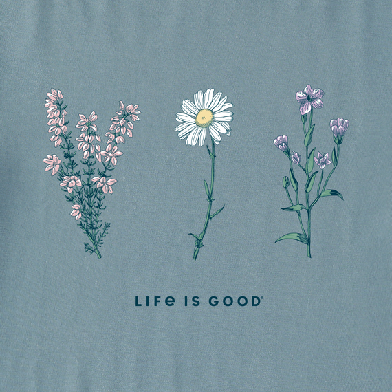 Life is Good Women's Tee, Smoky Blue (Size L)
