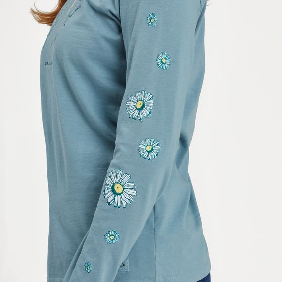 Life is Good Women's Tee, Smoky Blue (Size L)