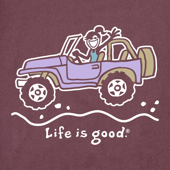 Life Is Good Women's Tee, Mahogany Brown (Size M)