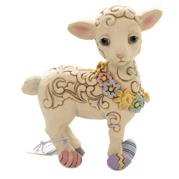 Lamb with Easter Egg Figurine