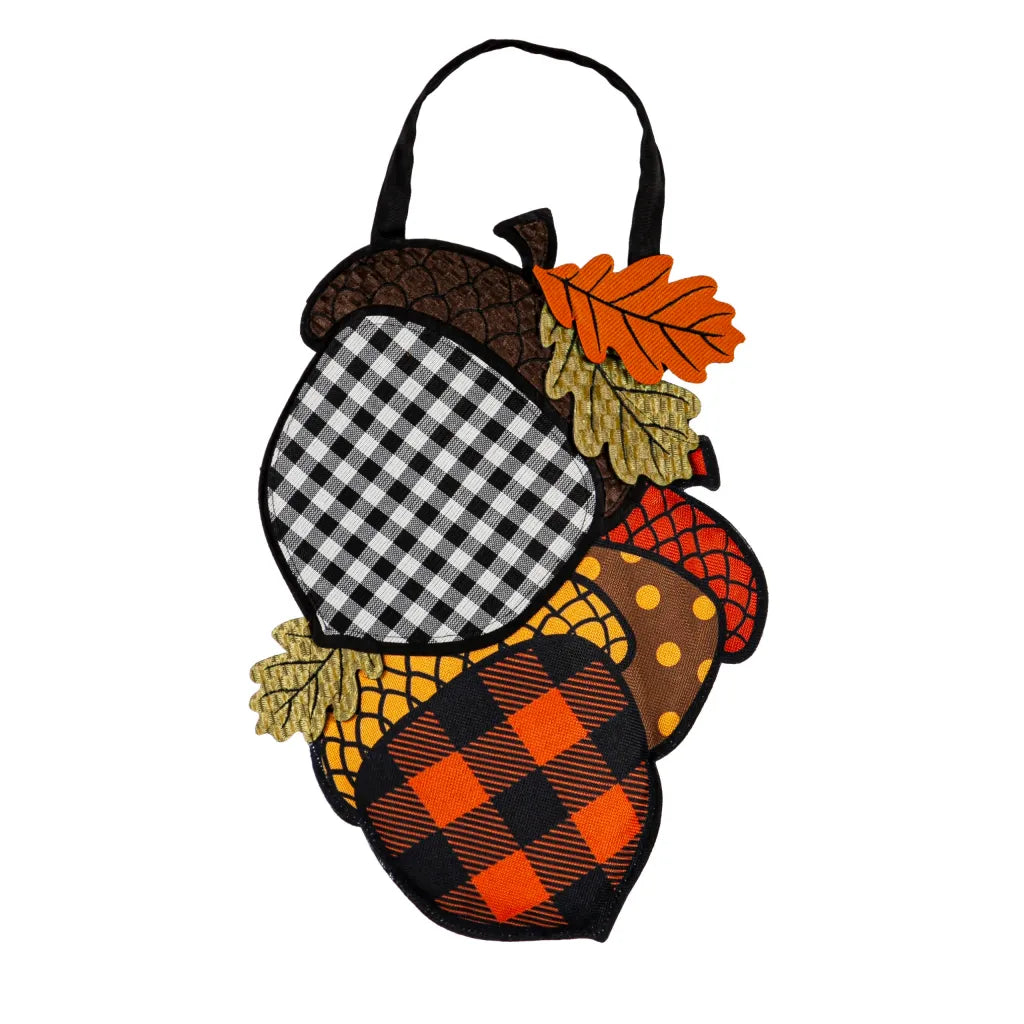 Buffalo Check Acorn Door Décor - Lake Norman Gifts