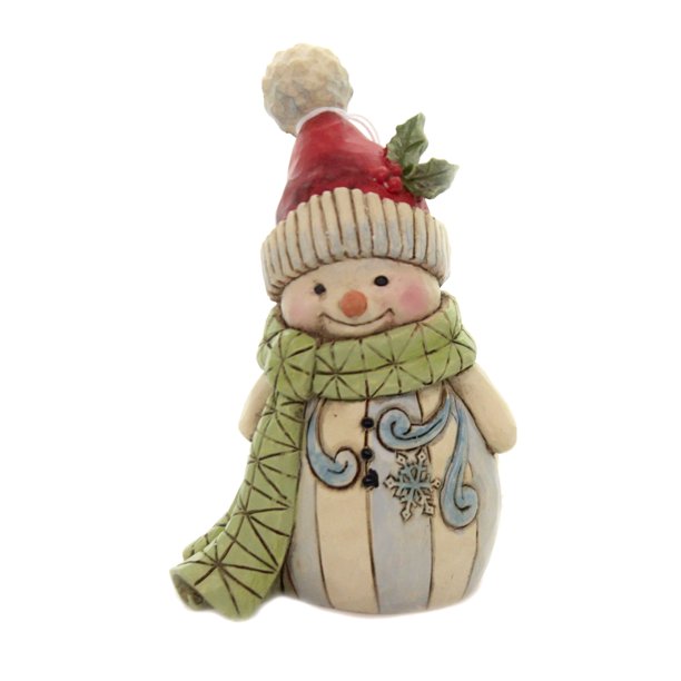 Snowman With Green Scarf - Lake Norman Gifts