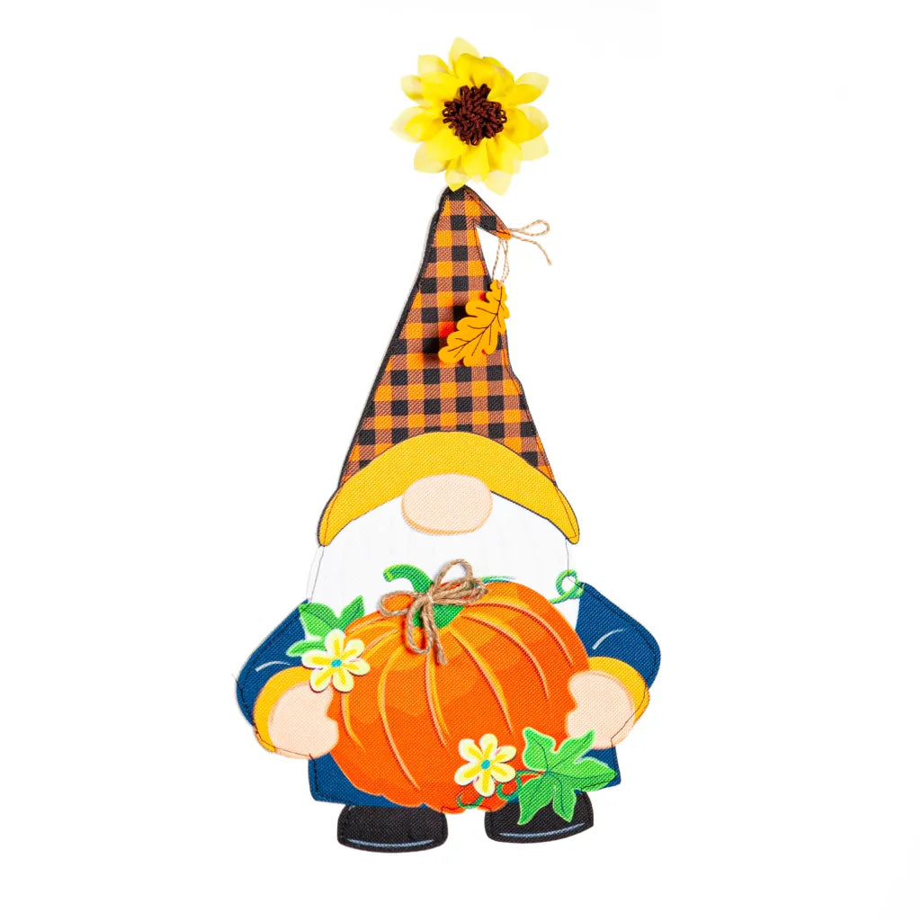 Fall Gnome with Pumpkin LED Window Décor - Lake Norman Gifts