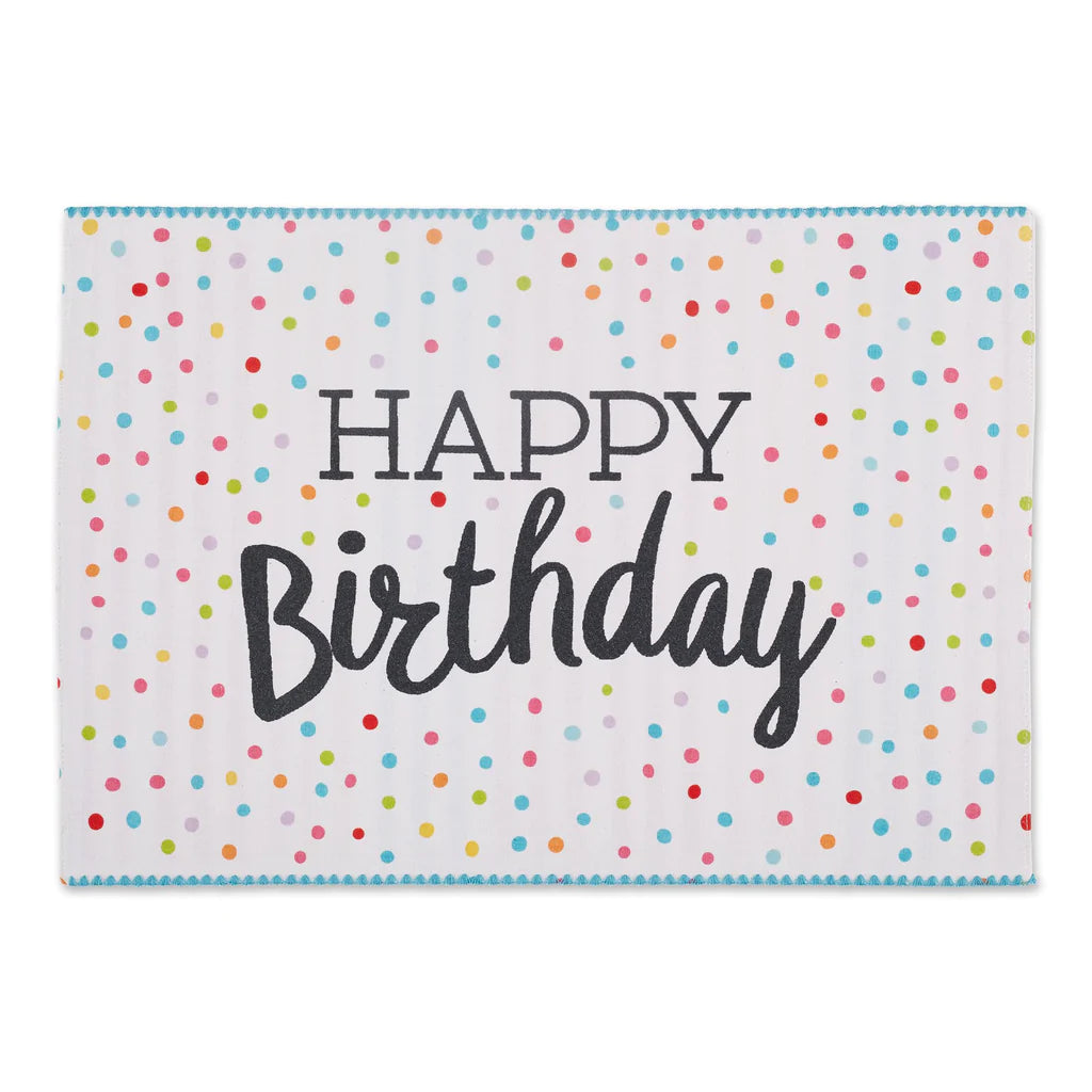 Happy Birthday Embellished Placemat - Lake Norman Gifts