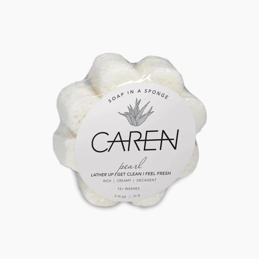 Caren Shower Soap Sponge - Pearl - Lake Norman Gifts