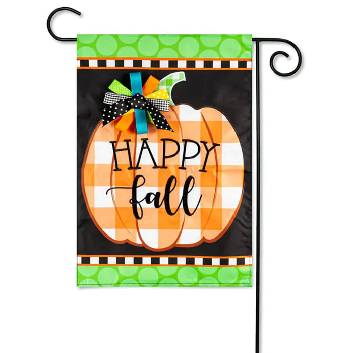 Happy Fall Pumpkin Garden Applique Flag