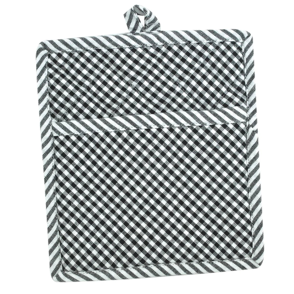 Black Chef Check Potholder - Lake Norman Gifts
