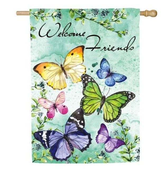 Butterfly Friends House Flag