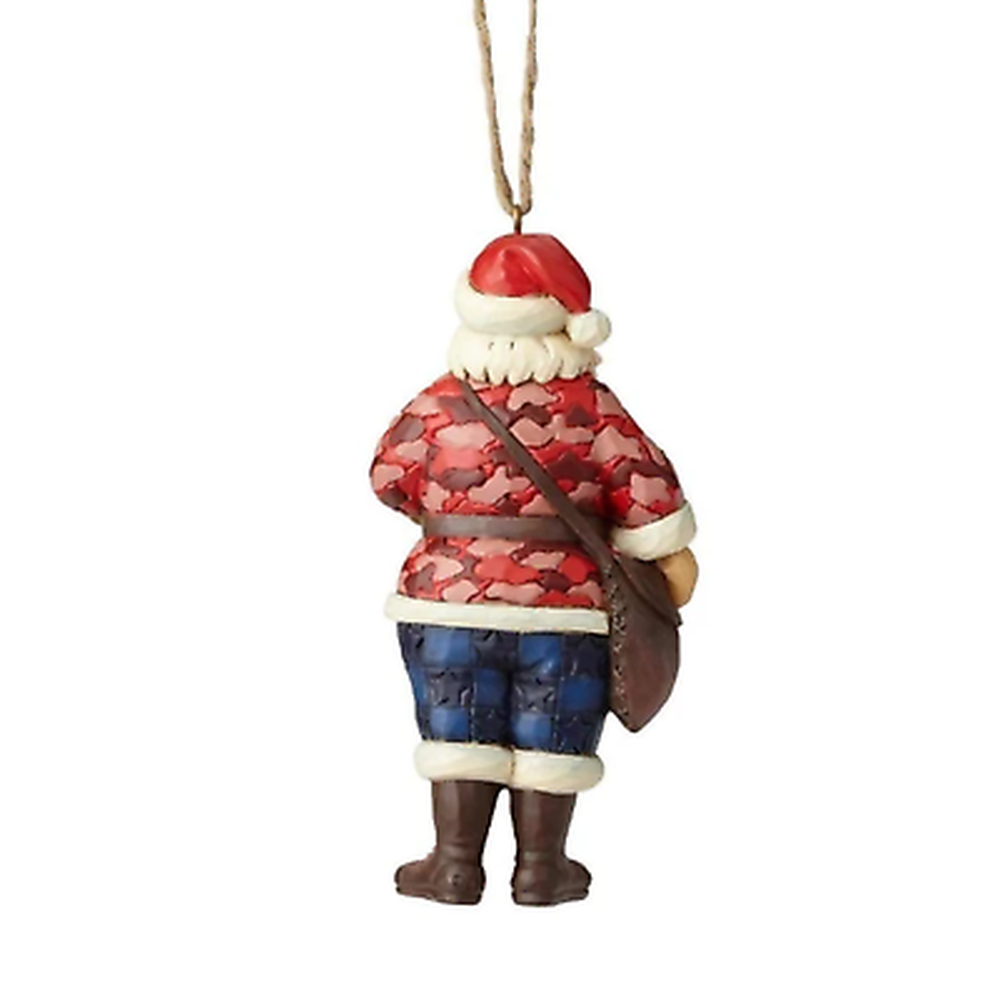 Camouflage Santa Hanging Ornament