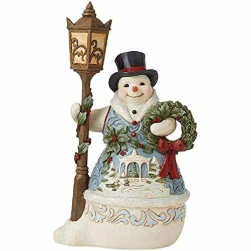 Victorian Snowman at Lamp Post - Lake Norman Gifts