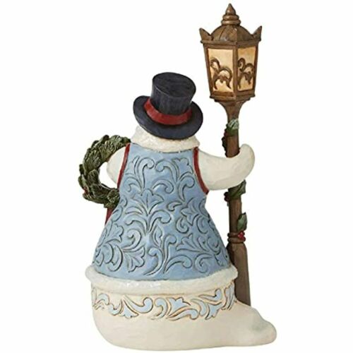 Victorian Snowman at Lamp Post - Lake Norman Gifts