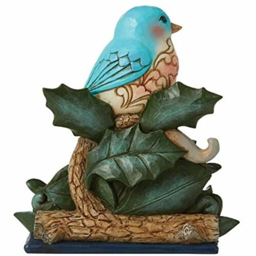 Wonderland Bluebird on White Poinsettia - Lake Norman Gifts