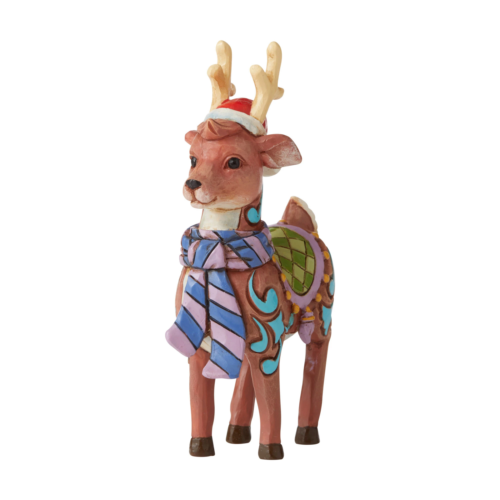 Reindeer with Santa Hat Mini - Lake Norman Gifts