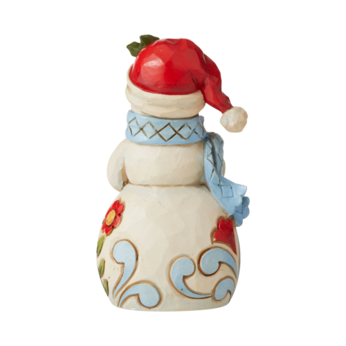 Mini Snowman with Cardinal Nest