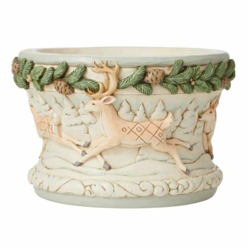 White Woodland Deer Decorative Bowl - Lake Norman Gifts