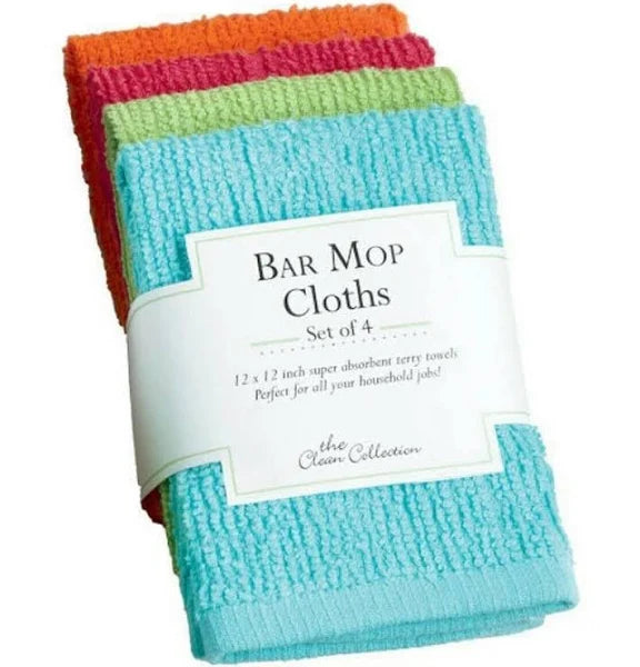 Design Imports Bright Bar Mop Cloths Set of 4 - Lake Norman Gifts